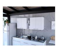 Mueble de Pared Cocina Portofino 150, y Práctico, con Puertas y Estantes para Platos , 59.99 cm X 149.98 cm X 31.49 cm