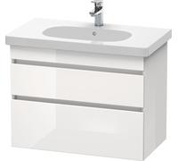 Mueble de pared Duravit DuraStyle 6484, 2 cajones, 800mm, para el código D., DS648404918, Color: Grafito Mate Decoración / Blanco Mate Decoración