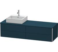 Mueble de pared Duravit XSquare 160,0 x 54,8 cm, 4 cajones, XS4914L9898, Color: Seda azul noche lacado mate