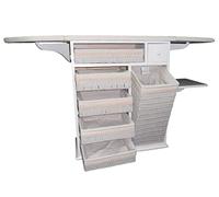 Mueble de Plancha Estoril Blanco Vintage + (Funda Elastica XXL Premiun Rayen + Tensores)