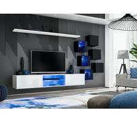 Mueble De Sala Anbauwand SWITCH XXI Brillo PVC Push - Click LED B.
