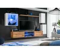 Mueble De Sala Anbauwand SWITCH XXIII Wotan Brillo PVC Push - Click LED