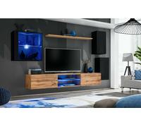 Mueble De Sala Anbauwand SWITCH XXIII Wotan Brillo PVC Push - Click LED