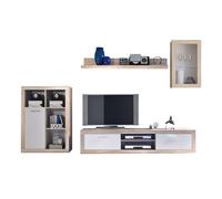 Miroytengo Mueble de Salón Fera Estilo Moderno en Roble Sonoma y Blanco con 2 Puertas 1 Estante y Medidas 270 cm