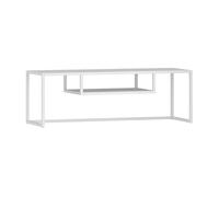 Mueble de salón isokyrö estilo industrial metal 120x40x40cm - blanco [en.casa]