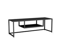 Mueble de salón isokyrö metal estilo industrial 120 x 40 x 40 cm - negro mate [en.casa]