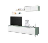 Mueble de salón line blanco y cemento