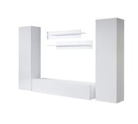 Mueble de salón salón comedor blanco 260x40x165 3 puertas luke 7 muebles bonitos