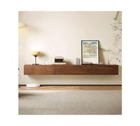 Mueble de televisión Mueble de TV montado en la pared, estante flotante for , moderno mueble consola entretenimiento multimedia madera que ahorra espacio con puerta abatible hacia abajo(Walnut)