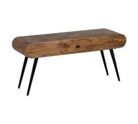 Mueble de TV 118 x 36 x 55 cm Natural Negro Madera Hierro