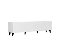 Miroytengo Mueble de TV de 4 Puertas 200 cm Mueble de Comedor Josi Salón Melamina Blanco Brillo