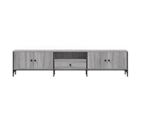 vidaXL Mueble de TV cajón Madera ingeniería Gris Sonoma 200x25x44 cm