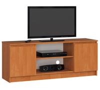 Mueble de tv akord aliso 140 cm 2 puertas frente en color aliso 2 estantes 140x40x55 cm