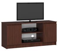 Mueble de tv akord wenge 120 cm 2 puertas frente en color wenge 2 estantes 120x40x55 cm