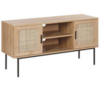 Beliani Mueble tv ratán marrón claro