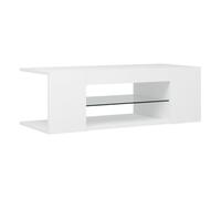 Mueble de tv con luces led blanco 90x39x30 cm