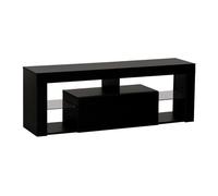 Mueble de tv daryl de madera 4 estantes negro 140x35x50 cm