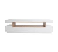 Mueble de TV de diseño blanco y madera L200 cm LIVO