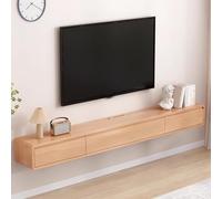 Mueble De TV De Pared De Madera Maciza Mueble De TV Flotante con Cajones para Sala De Estar Color Madera Original Consola Multimedia(Wood Color-A,200CM/78.7IN)