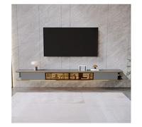 Mueble de TV de pared Soporte flotante for TV, moderno mueble for TV colgante de pared, centro de entretenimiento con 2 cajones y 2 puertas, completamente ensamblado, 78,7"/94,4'' Mueble de TV, se mon
