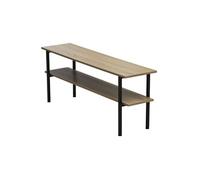 Mueble de tv deck 2 estantes negro/natural 48x120x30 cm adec