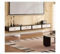 Mueble de TV flotante, centro de entretenimiento de pared, consola multimedia, estantes flotantes con 2 puertas y 2 cajones, mueble de TV flotante, estante de almacenamiento grande (color A, 200 x 20