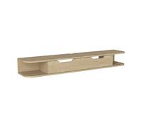 Mueble de tv flotante karjali con compartimentos 150x30x19cm - efecto roble [en.casa]