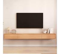 Mueble De TV Flotante Moderno - Mueble De TV De Pared para Espacios Pequeños, Diseño Suspendido Estrecho, Mueble Compacto para Sala De Estar Y Dormitorio.(Wood colorB,140 * 20 * 24cm)
