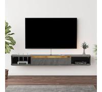 Mueble de TV Flotante, Mueble de TV montado en la Pared, estantes flotantes con cajón, Banco de TV Grande para Sala de Estar y Oficina (180 cm)