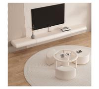 Mueble de TV flotante para casa u oficina, mueble de TV de pared de 78''/94'', estantes flotantes modernos con cajones y mueble de almacenamiento, consola central para entretenimiento debajo del tele