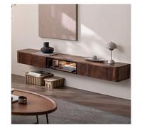 Mueble de TV flotante Soporte flotante de lujo for TV con cajones y vitrina, centro de entretenimiento montado en la pared de madera de 78,7 pulgadas, consola multimedia moderna for debajo del televis