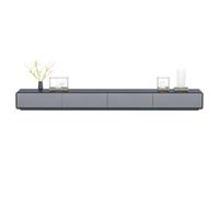 Mueble de TV moderno ajustable de 160 a 240 cm, consola de entretenimiento de madera, piel gris para sala de estar y dormitorio, unidad de TV con Smart Sto Soluts