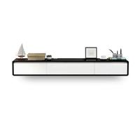 Mueble de TV montado en la pared con puertas de almacenamiento, centro de entretenimiento flotante para sala de estar y organización de oficina