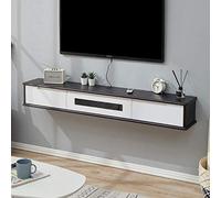 Mueble de TV montado en la pared Dormitorio Sala de estar con cajón Estante de pared Estante flotante Gabinete de pared colgante Set-Top Box Enrutador Consola de TV Soporte para TV Estante de almacena