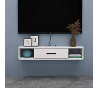 Mueble de TV montado en la pared Estante de pared Estante flotante Decodificador Enrutador Gabinete de almacenamiento multimedia Estante de exhibición Soportes para TV Consola de TV Gabinete de pared
