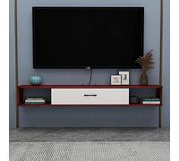 Mueble de TV montado en la pared Estante de pared Estante flotante Decodificador Enrutador Gabinete de almacenamiento multimedia Estante de exhibición Soportes para TV Consola de TV Gabinete de pared