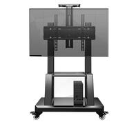 Mueble de TV Móvil, Mueble Television de Piso Resistente, Altura Ajustable, base de Mueble para TV para 32-120 pulgadas, Gabinete de TV Portátil con Ruedas, Pantallas Smartboard Movibles(32-80in)
