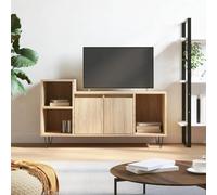 Mueble de TV, mueble de TV para salón, mesa de TV, soporte de TV de madera contrachapada de roble Sonoma, 100 x 35 x 55 cm, 02#