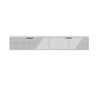 Mueble de tv mural 2 puertas abatibles estriadas l180 cm - parla