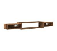 Mueble de TV para pared de tablero de madera, estante abierto | Montaje en pared, ahorro de espacio, almacenamiento abierto, diseño neutro, fácil de limpiar