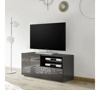 Mueble de TV pequeño MIRO 1 puerta 1 cajón negro