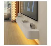Mueble De TV Suspendido | Mueble De TV De Pared con Luz | Moderno con Cajones | Soporte para Router | Mueble De Almacenamiento Debajo del Televisor(140CM)