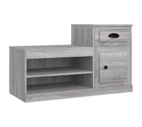 Mueble de zapatos gris Dab Sonoma 100 x 42 x 60 cm | De plástico a base de madera, resistente a la humedad, 2 segmentos, con instrucciones de montaje