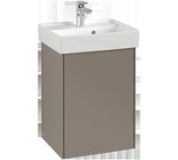 Mueble debajo del lavabo Collaro de Villeroy & Boch, 1 puerta, tope derecho, 410x546x344mm, C00501AH, Color: Frente/cuerpo: Rojo vino, empuñadura: Negro volcán
