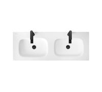 Duravit Sivida mueble lavabo doble, 2 agujeros para grifo, sin rebosadero, 1290x485mm, blanco seda mate, 2650043200