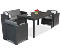 Mueble en technorattan Colorado Apetito 4 antracita Bica