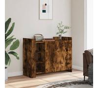 Mueble Entrada recibidor aparador Estrecho homcom Mueble Auxiliar de cocinaAparador Madera de ingeniería Roble Ahumado 100x35x75 cm