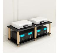 Mueble Equipo Hifi, Mueble Hifi, Estante De Gabinete De Torre Multimedia, Armario Para Componentes De Audio/vídeo De Alta Resistencia, Para Sala De Estar Y Estudio De Grabación(Black,120x46cm/47.2x18.