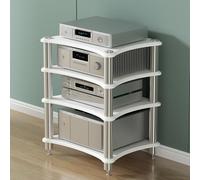 Mueble Equipo Hifi, Mueble Tocadiscos, Estante De Componentes De Torre De Audio Y Video Estéreo Móvil Grande, Gabinete AV Moderno, Para Sala De Estar Estudio De Grabación(White,60x85cm/23.6x33.5in)