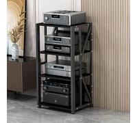 Mueble Equipo Hifi Soporte for unidad estéreo multimedia, estante for almacenamiento de discos/CD/AV/amplificadores/altavoces/consolas de juegos, fácil montaje, estanterías móviles, gabinete de for sa